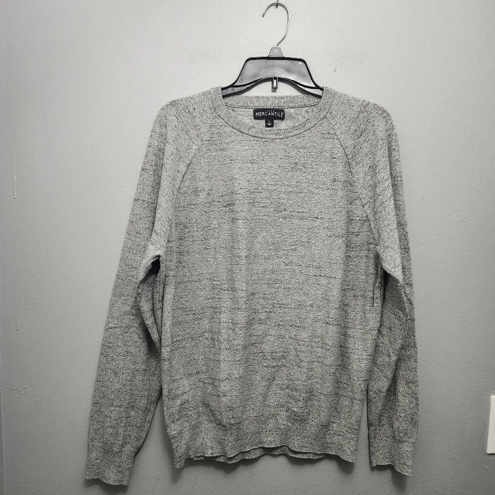 J.crew mercantile men's pullover crew neck sweater size large gray